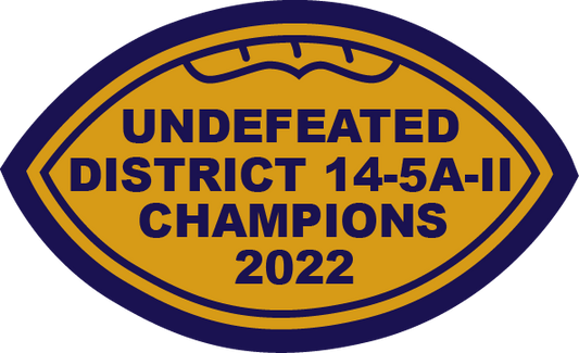Alamo Heights Football 2022 Undefeated District 14-5A-II Champions Sleeve Patch