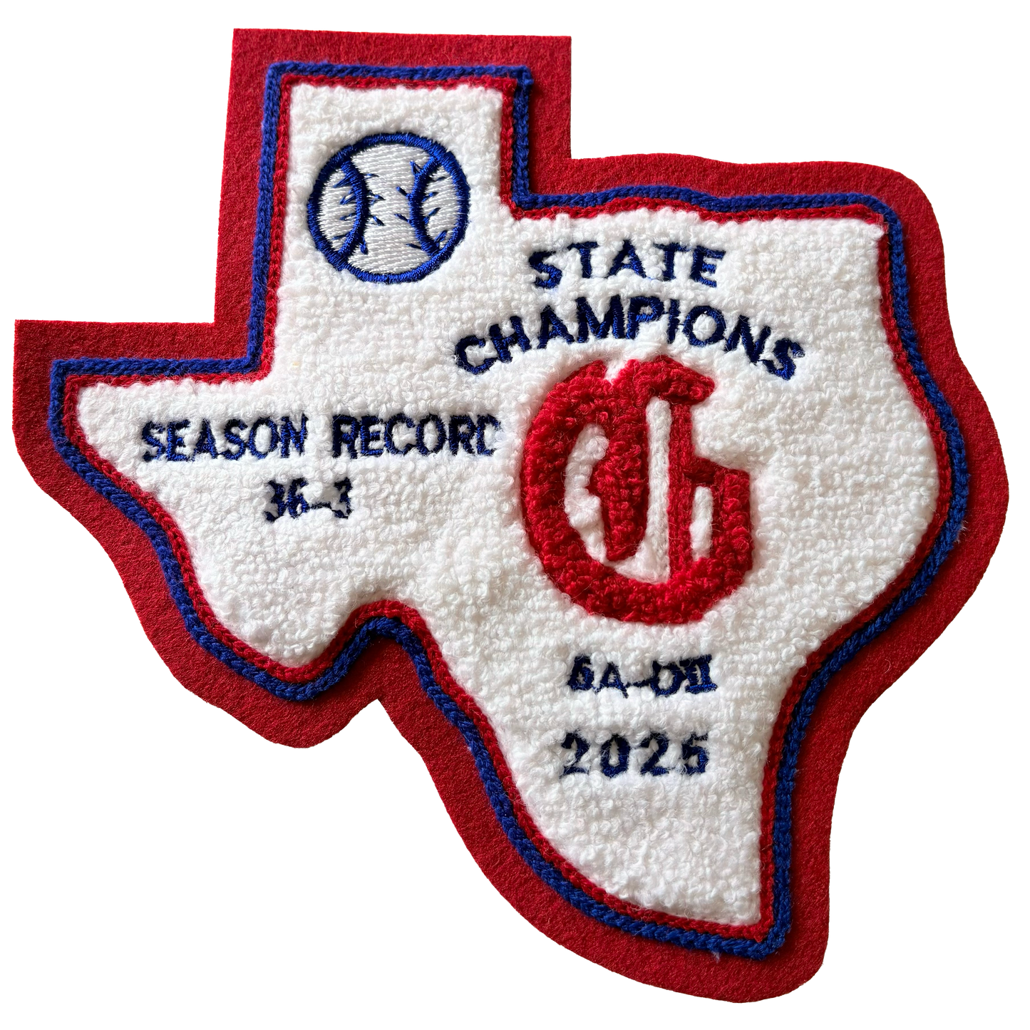 Grapevine High School Baseball State Champions Patch 2025