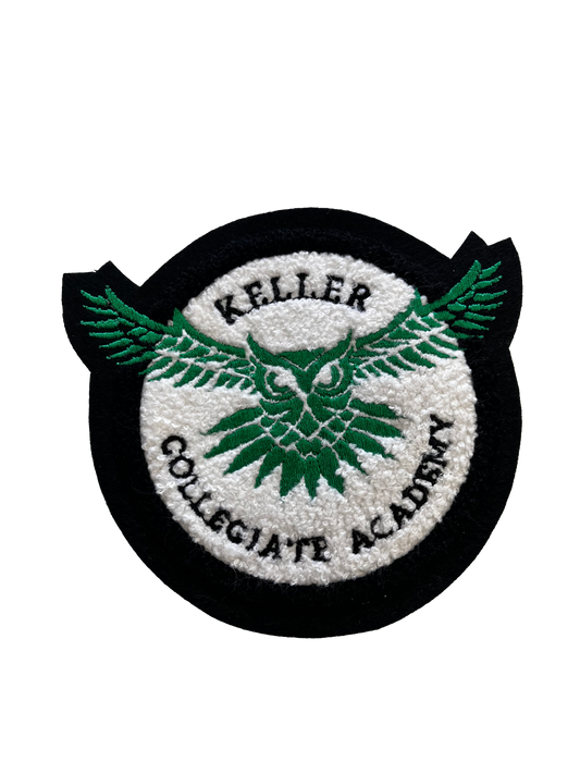 Keller Collegiate Academy Owl Mascot Sleeve Patch