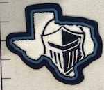 Liberty Christian School Argyle Warrior Sleeve Mascot (blue)