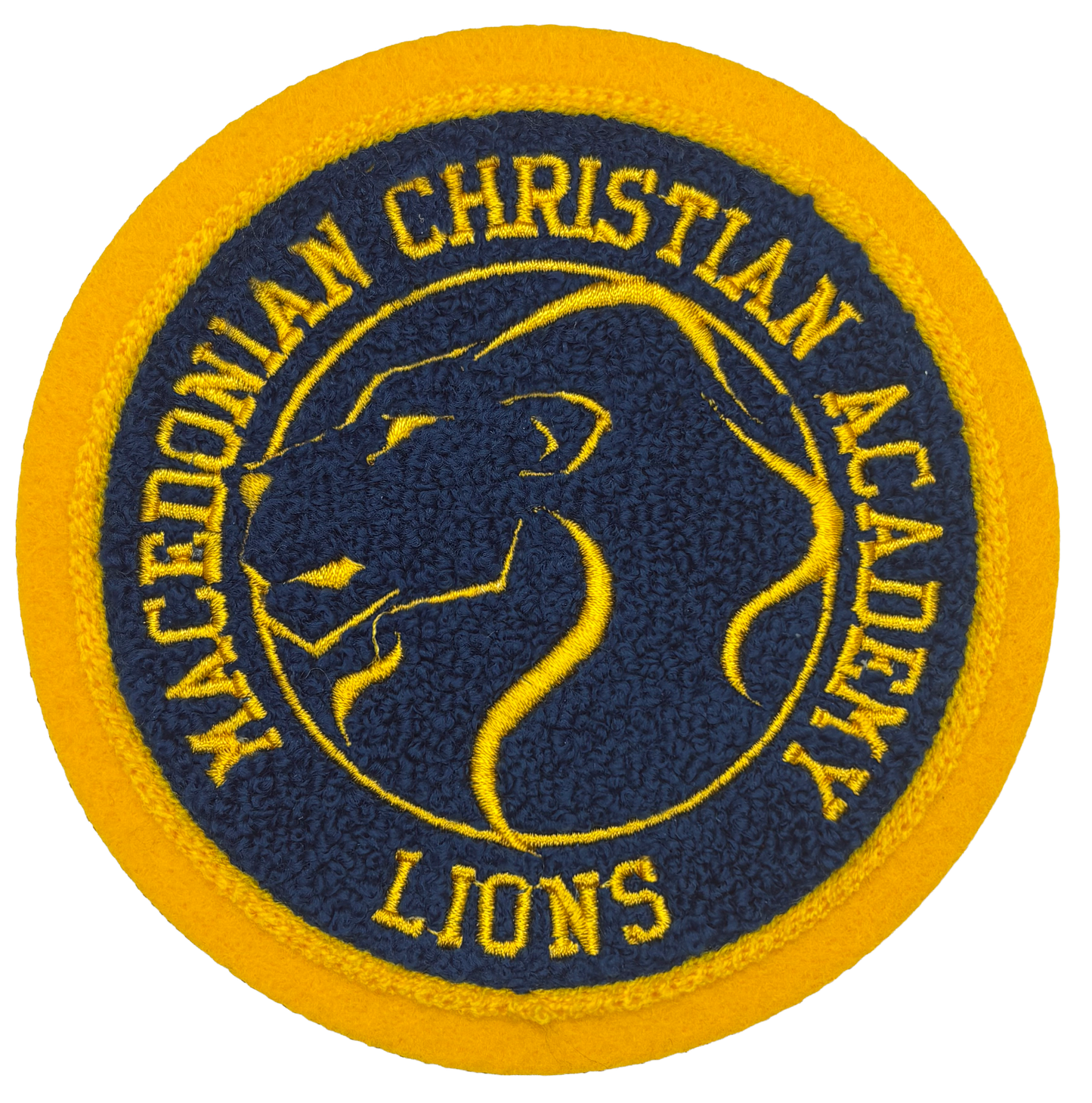 Macedonian Christian Academy Circle Lion Sleeve Patch