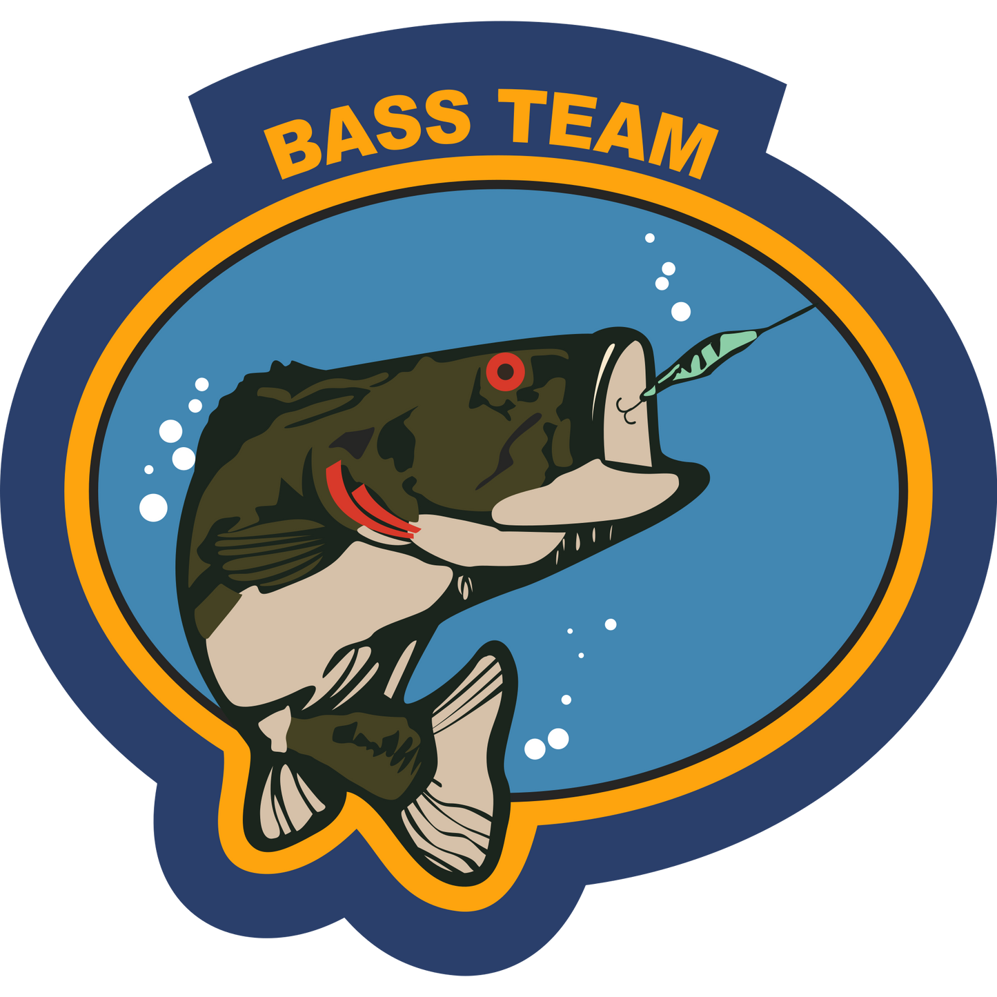 Bass Fishing Sleeve Patch