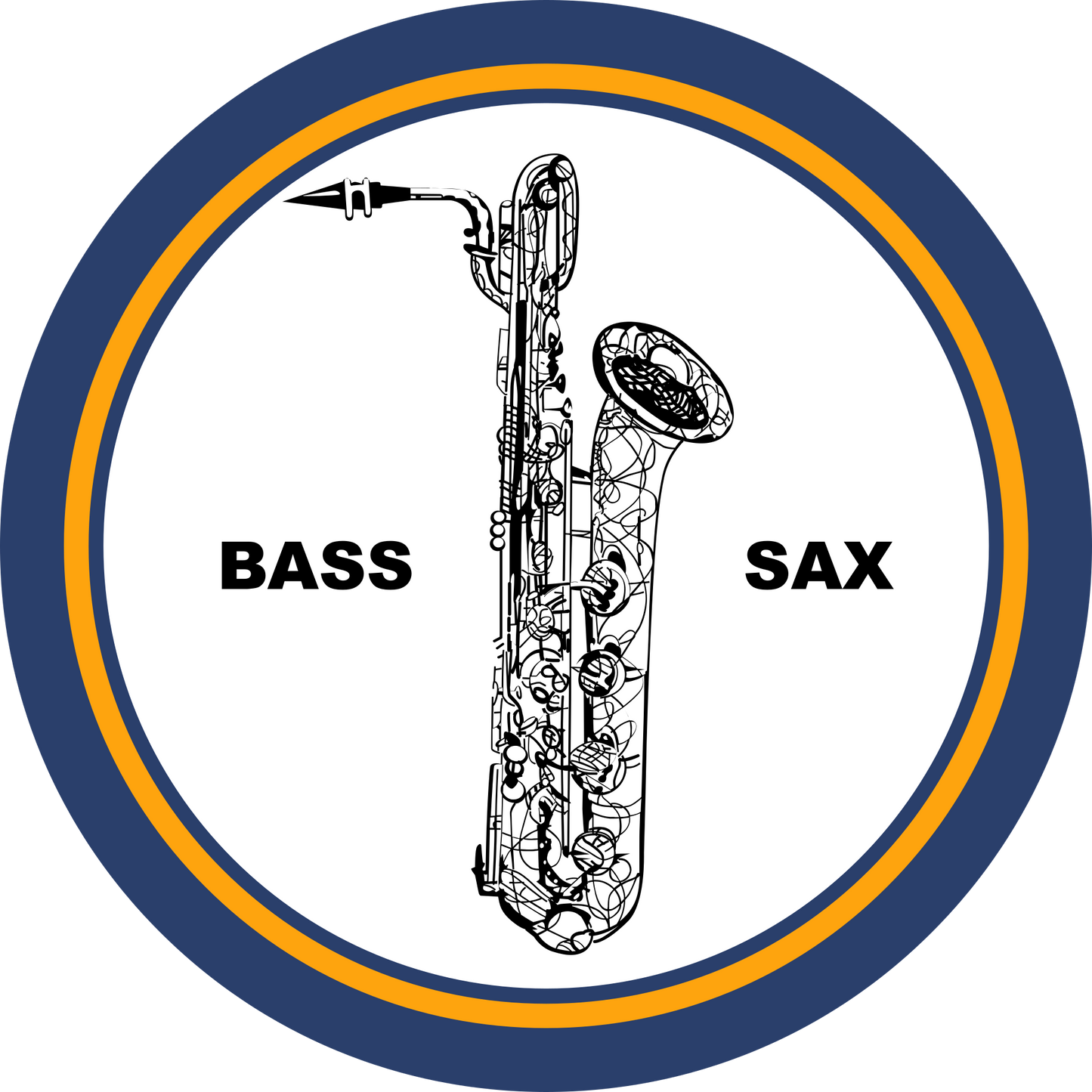 BASSAX - Bass Saxophone Sleeve Patch