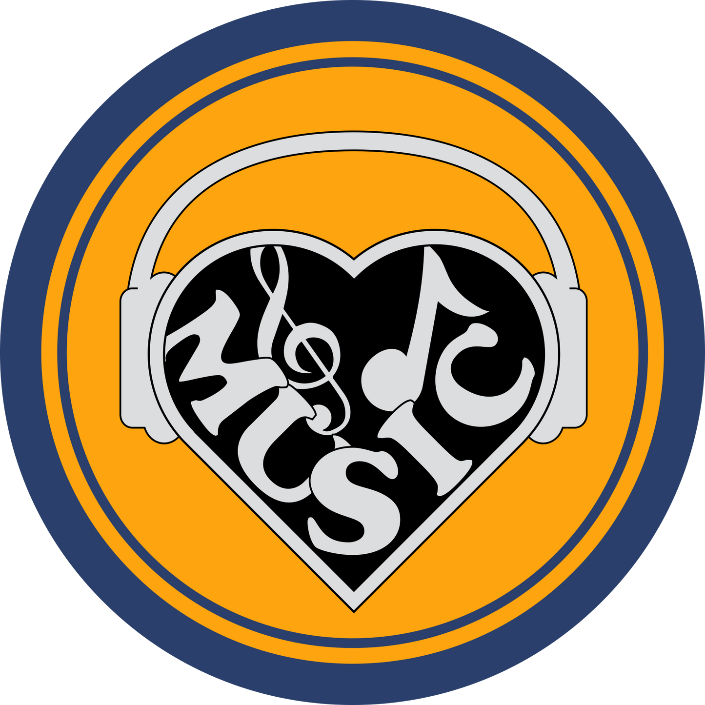 MUSICHRT - Music Heart Sleeve Patch