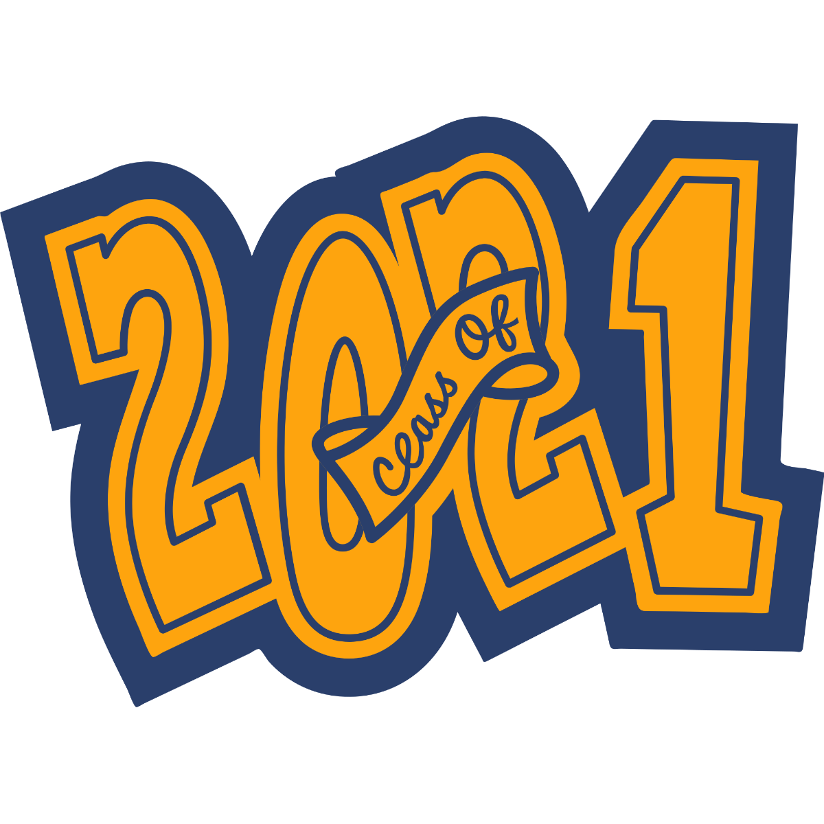 4-Digit Krazy Block Year Date w/ "Class of" Insert