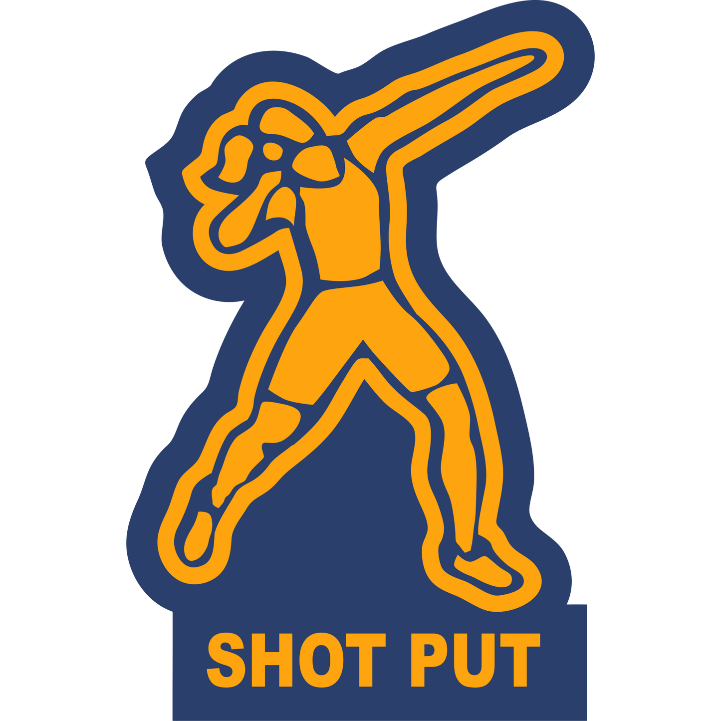 Shot Put-Female Sleeve Patch