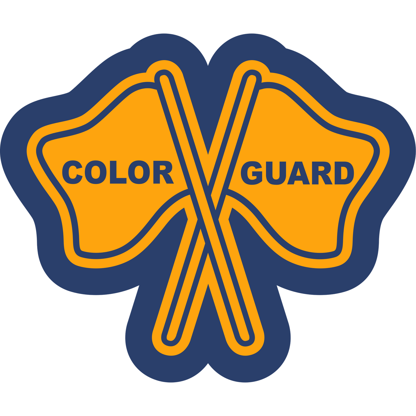 XFLAG - Crossed Flags Sleeve Patch