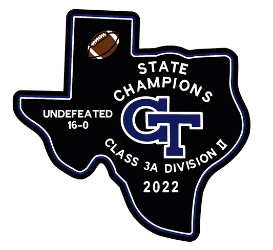 Gunter High School State of TX Football 2022 Champ Patch
