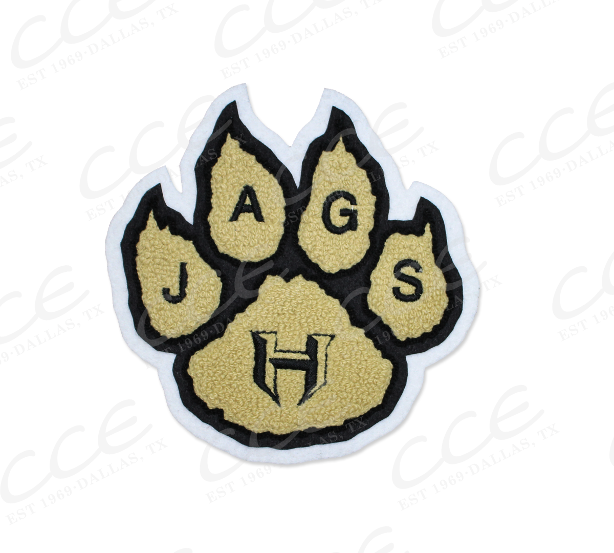 Hubbard HS Custom Paw w/ JAGS Sleeve Mascot