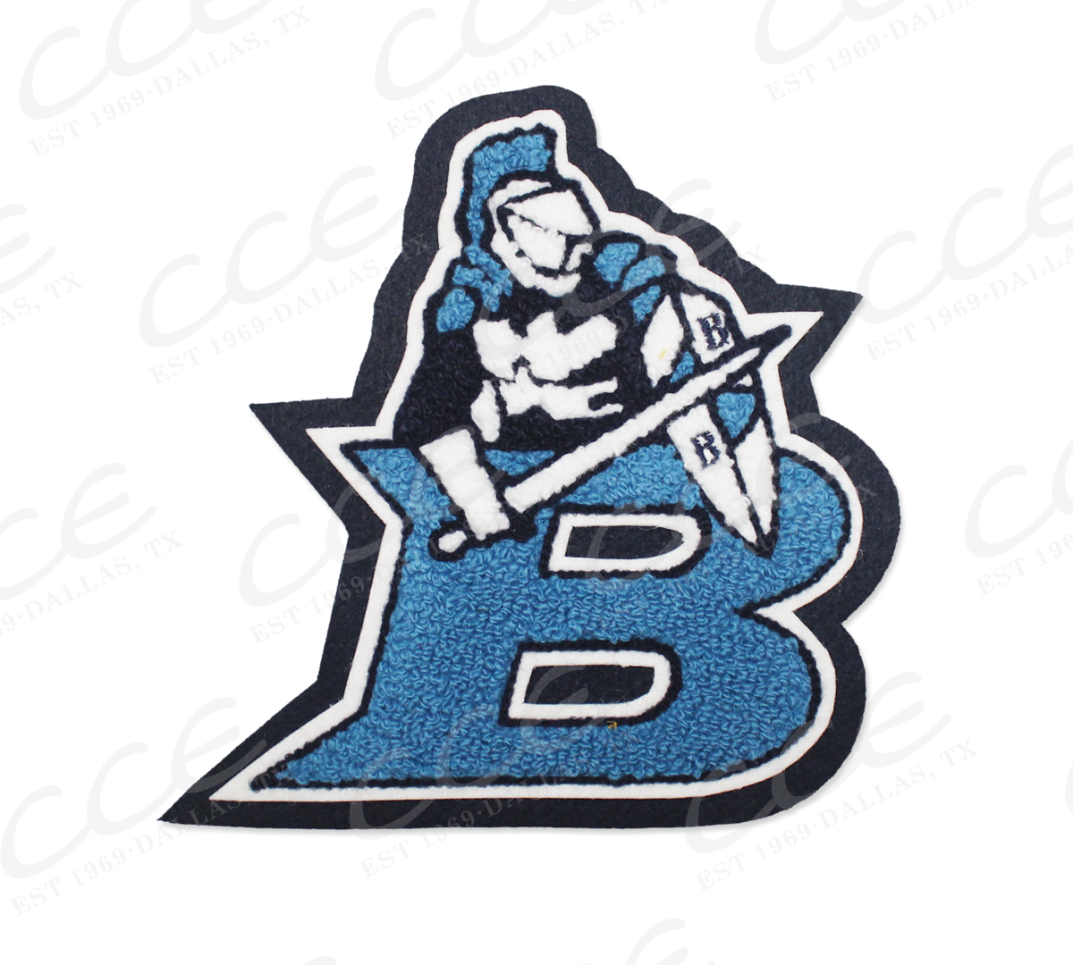 L.D. Bell HS Raider w/ Sword Sleeve Mascot