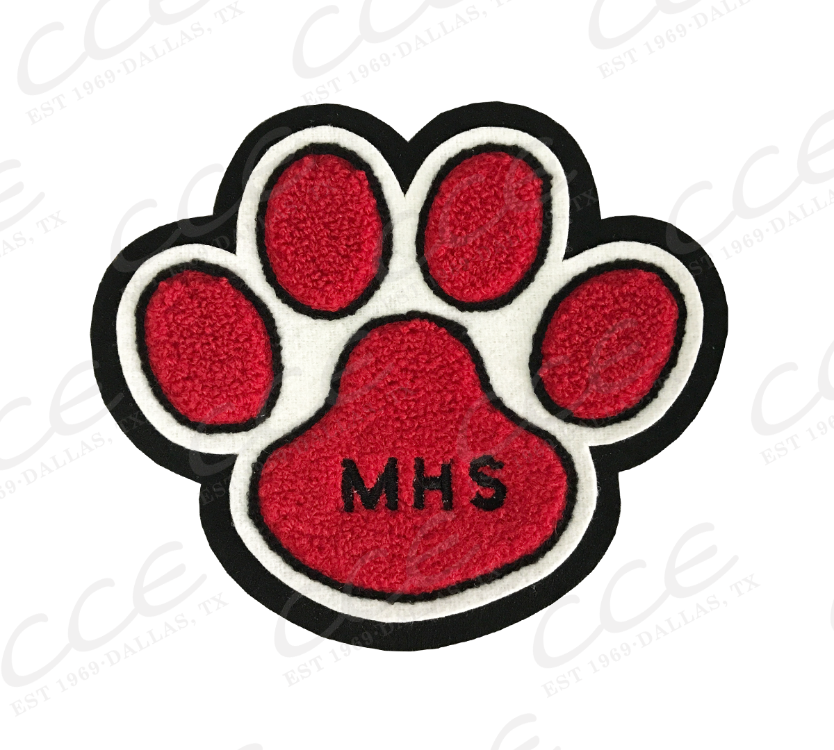 Mexia HS Paw Print Sleeve Patch