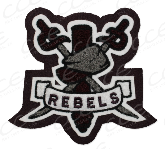 Robert E. Lee HS Cross Swords Sleeve Mascot