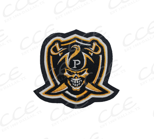 Poth HS Pirates Sleeve Mascot