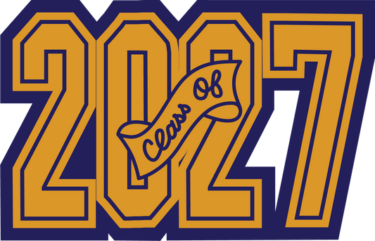 4-Digit Plain Block Year Date w/ "Class of" Insert