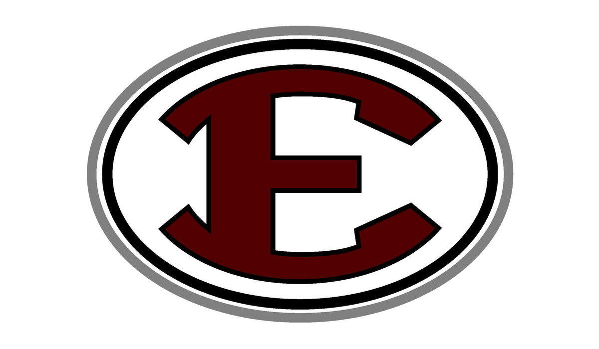 Ennis HS E in Oval Sleeve Mascot