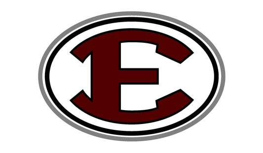 Ennis HS E in Oval Sleeve Mascot