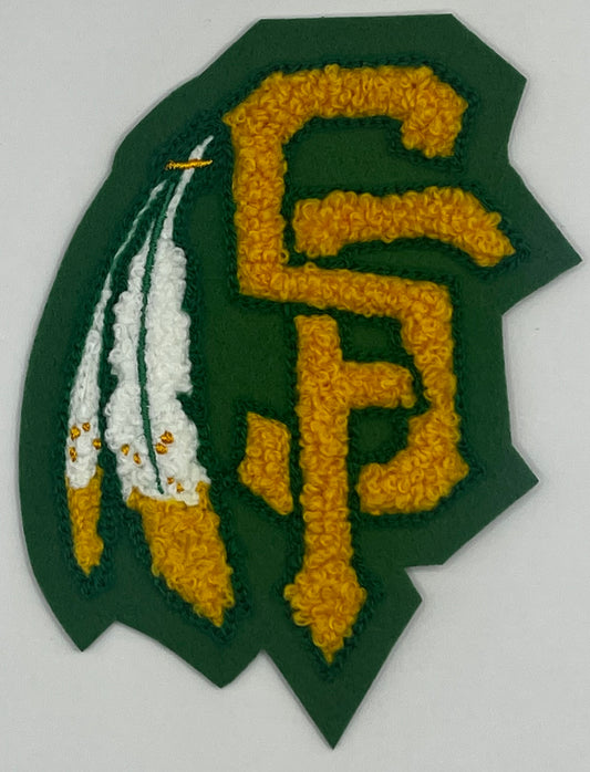 Santa Fe High School SF w/ Feathers Sleeve Mascot