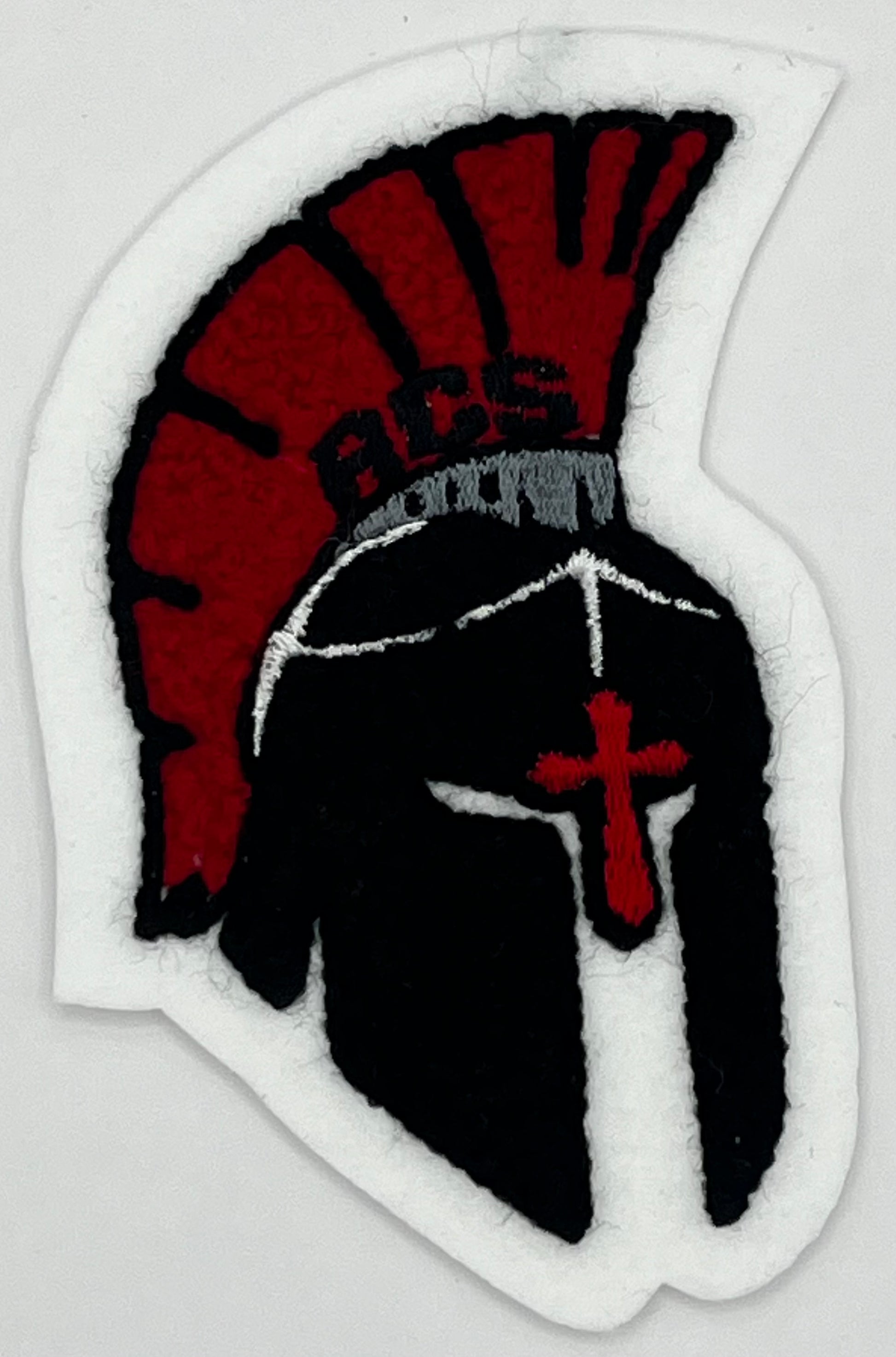 Angleton Christian School Warrior Helmet Mascot – SSR Jackets Patch Store