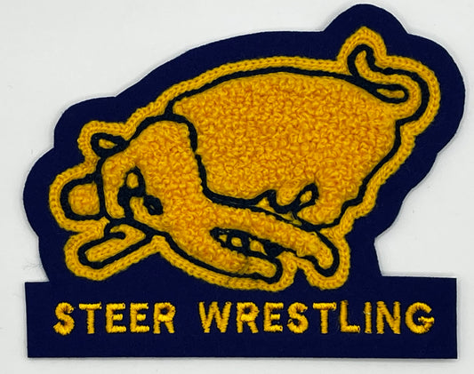 Steer Wrestling Sleeve Patch