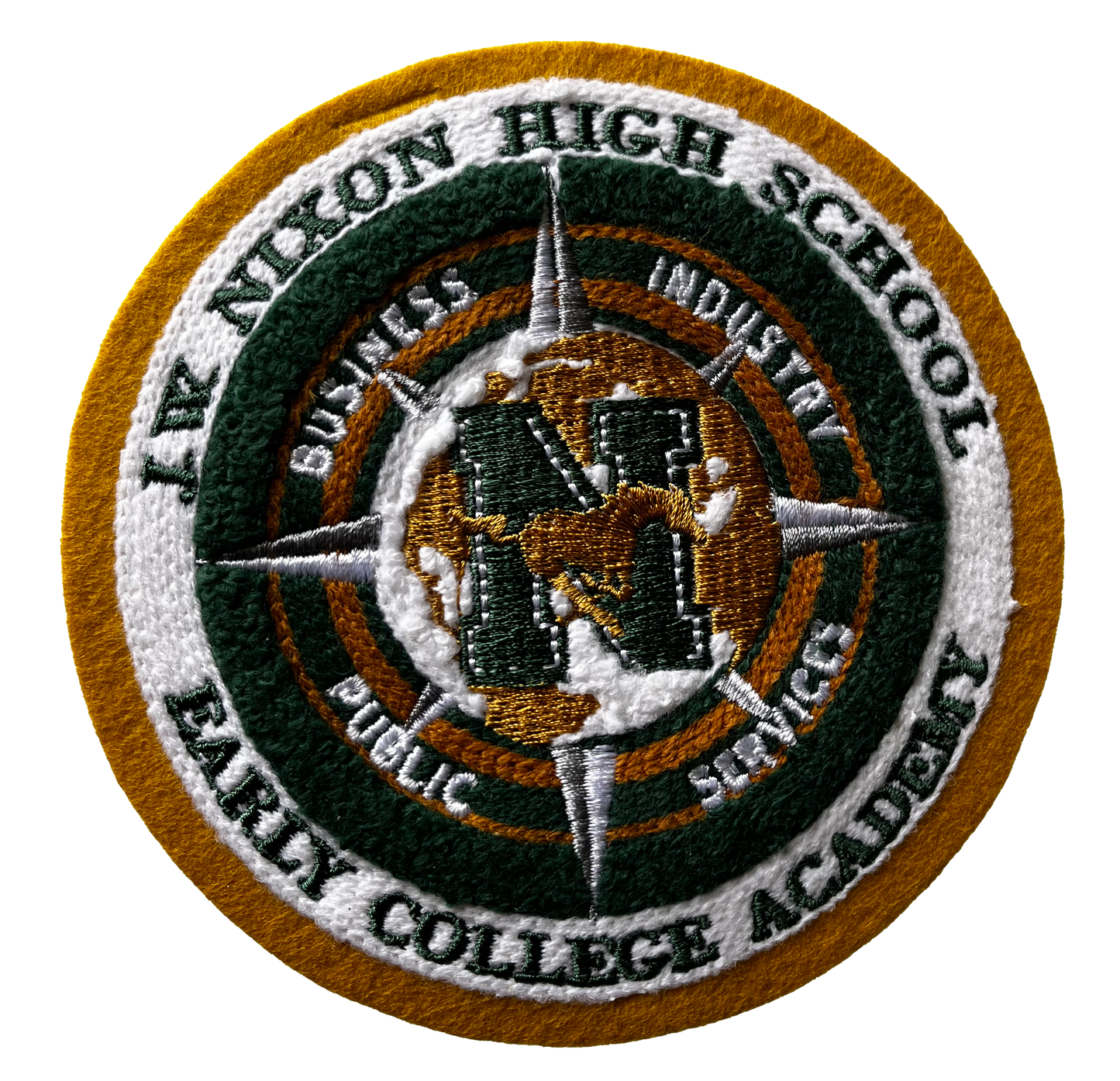 Nixon Early College Academy Compass Sleeve Mascot