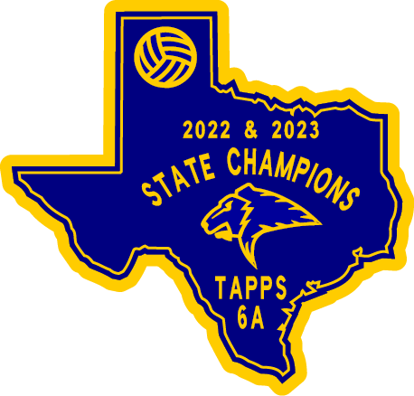 Prestonwood Christian Academy Volleyball 2022 & 2023 Championship patches