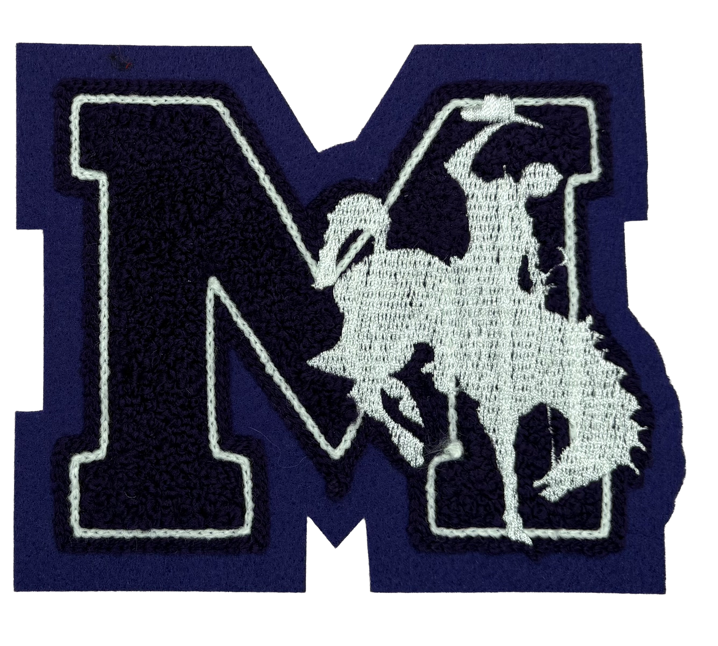 Mason HS Block M w/Rider Mascot Sleeve Patch