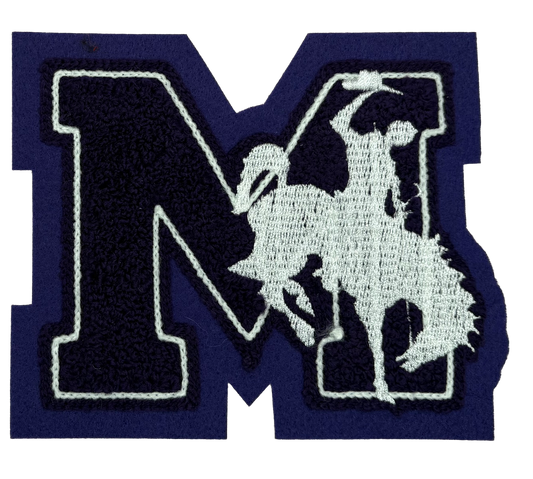 Mason HS Block M w/Rider Mascot Sleeve Patch