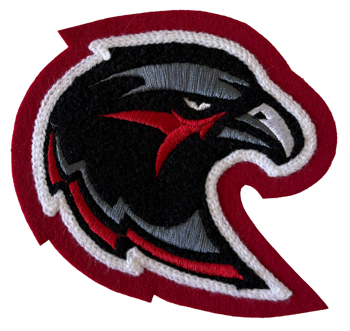 Pea Ridge High School Blackhawk Head Mascot Patch