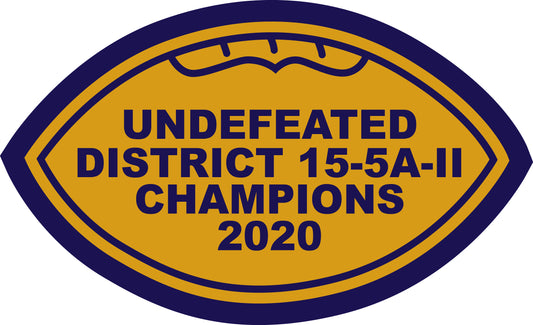 Alamo Heights Football 2020 District Champs Sleeve Patch