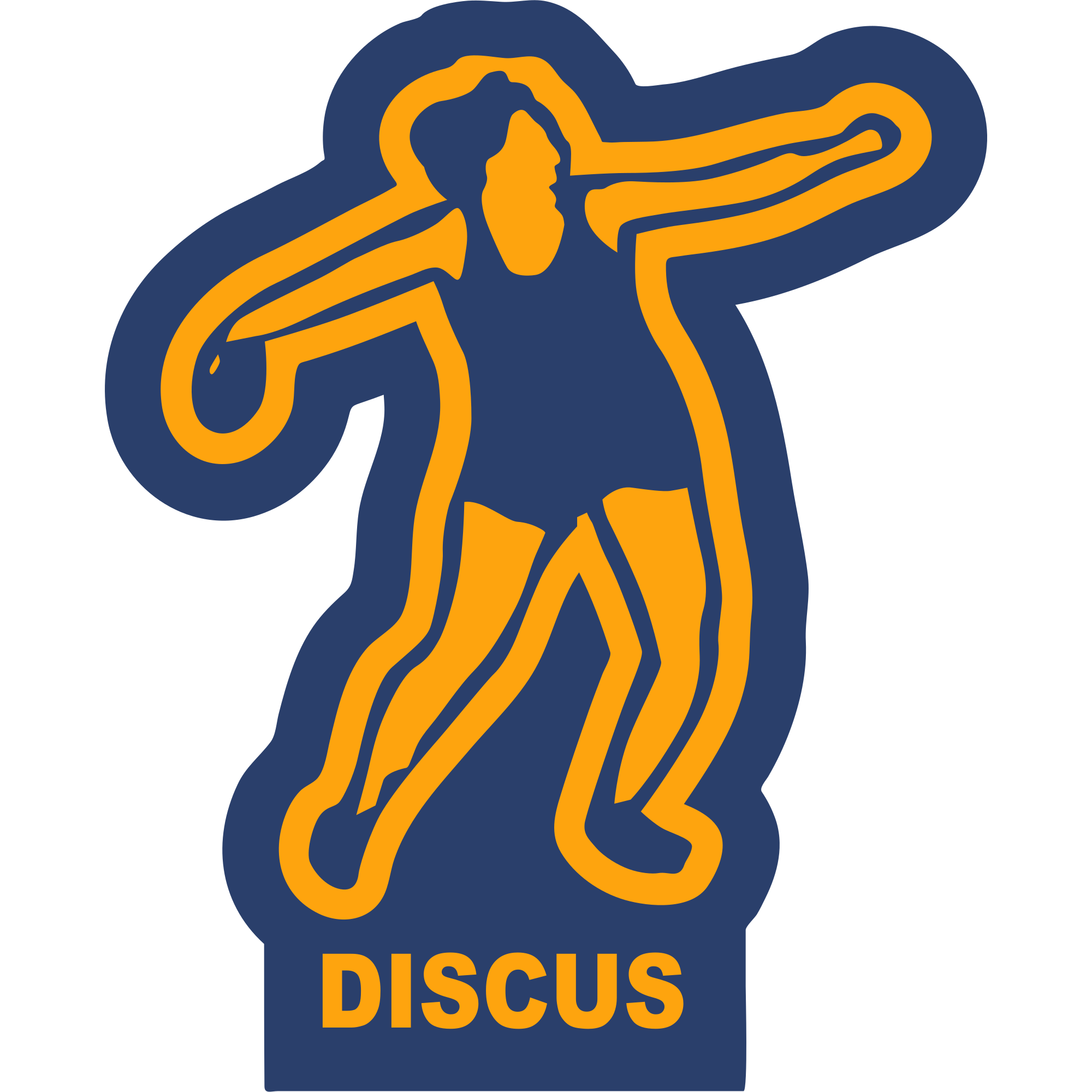 Discus-Female Sleeve Patch – SSR Jackets Patch Store