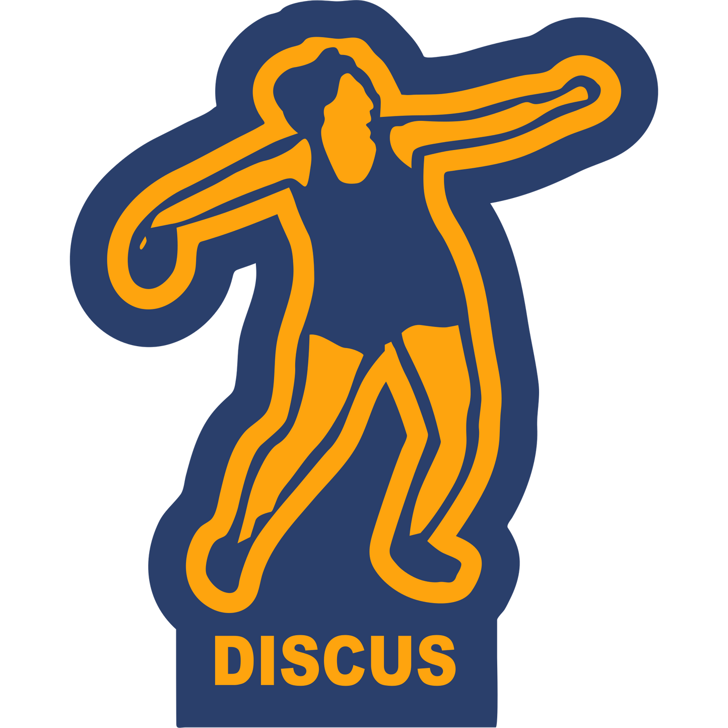 Discus-Female Sleeve Patch