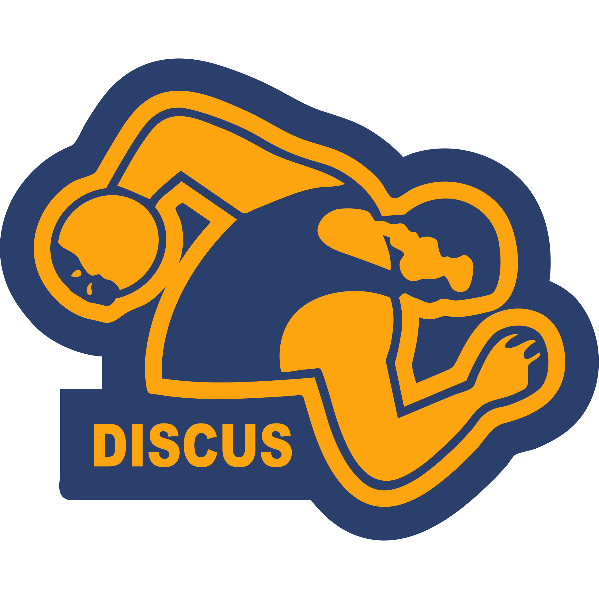 Discus Banner Discus-Male Sleeve Patch – SSR Jackets Patch Store