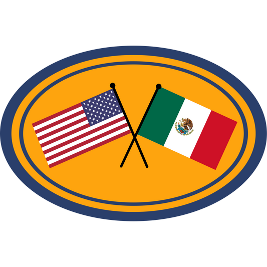 US & Mexico Flags Sleeve Patch