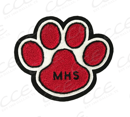 Mexia HS Paw Print Sleeve Patch