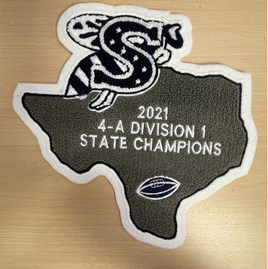 Stephenville 8" Football State Championship 2021 Back of Jacket Patch