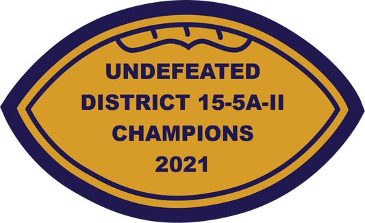 Alamo Heights Football 2021 Undefeated District 15-5A-II Champions Sleeve Patch